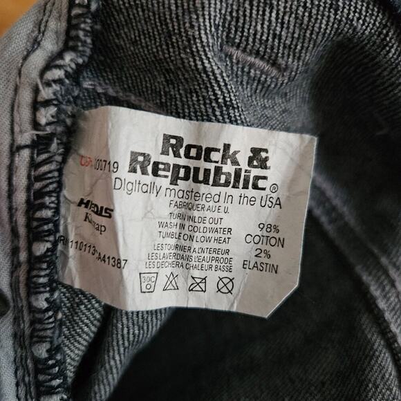 Rock & Republic Kiedis Jeans Dark Wash Bootcut Beaded R - size 31 - Picture 6 of 12